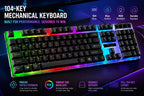 RGB Backlit Wired Mechanical Gaming Keyboard and Mouse Combo