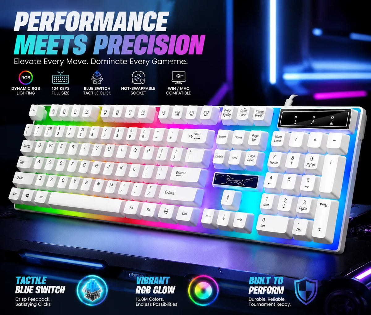 RGB Backlit Wired Mechanical Gaming Keyboard and Mouse Combo