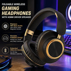 Foldable Wireless Bluetooth Headphones Over Ear Gaming Headset