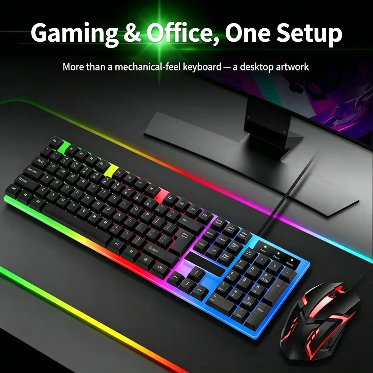 RGB Backlit Wired Gaming Keyboard