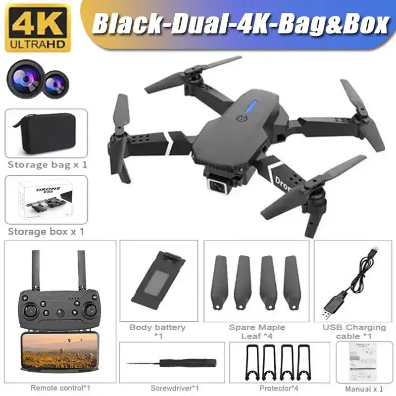 E88 Pro Foldable RC Drone with 4K Dual Camera