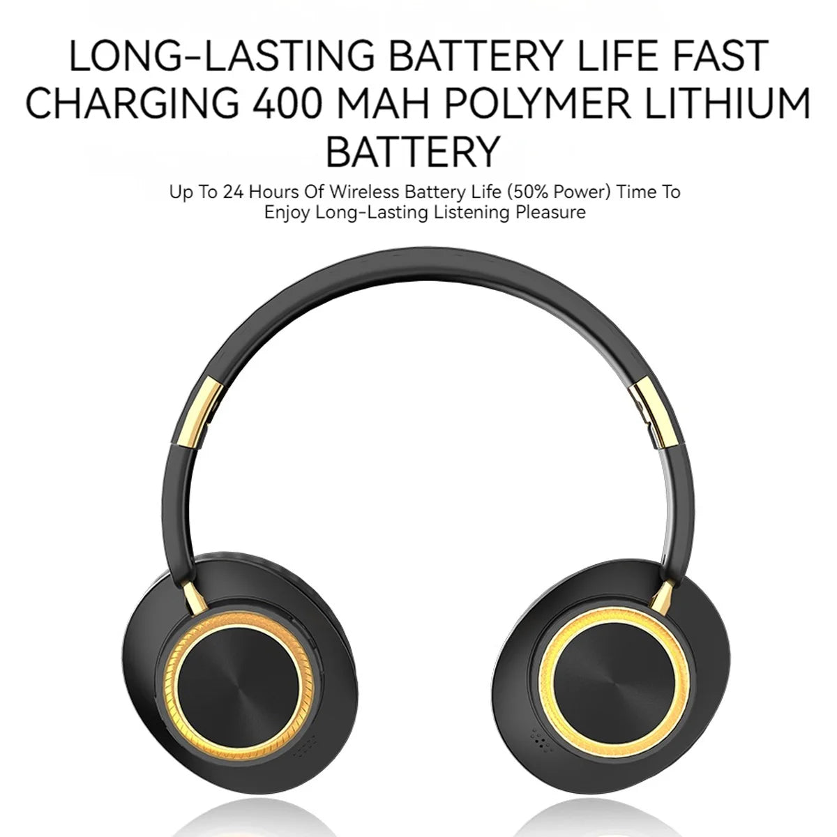 Foldable Wireless Bluetooth Headphones Over Ear Gaming Headset