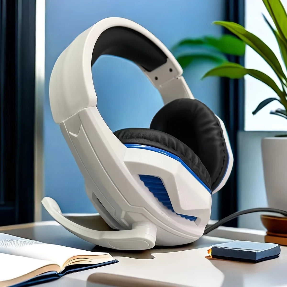 H4 Gaming Over-Ear Headphones with Mic Wired Deep Bass