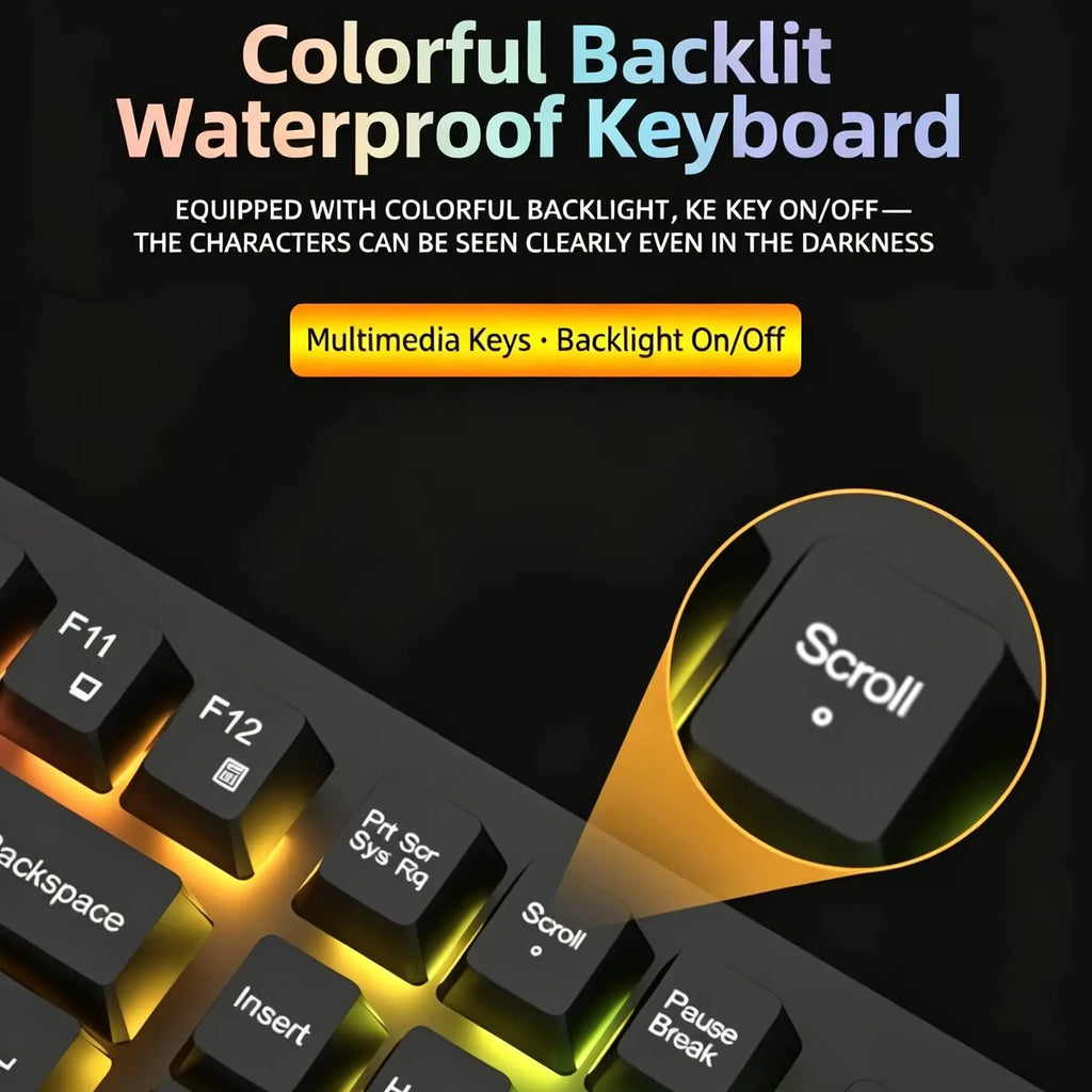 RGB Backlit Wired Gaming Keyboard