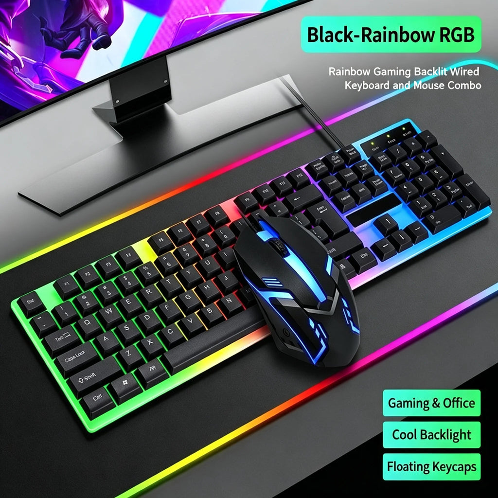 RGB Backlit Wired Gaming Keyboard