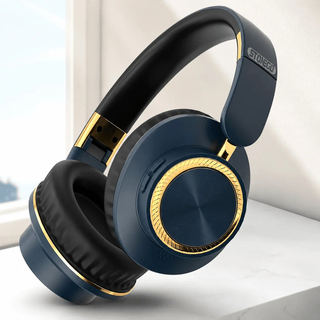 Foldable Wireless Bluetooth Headphones Over Ear Gaming Headset